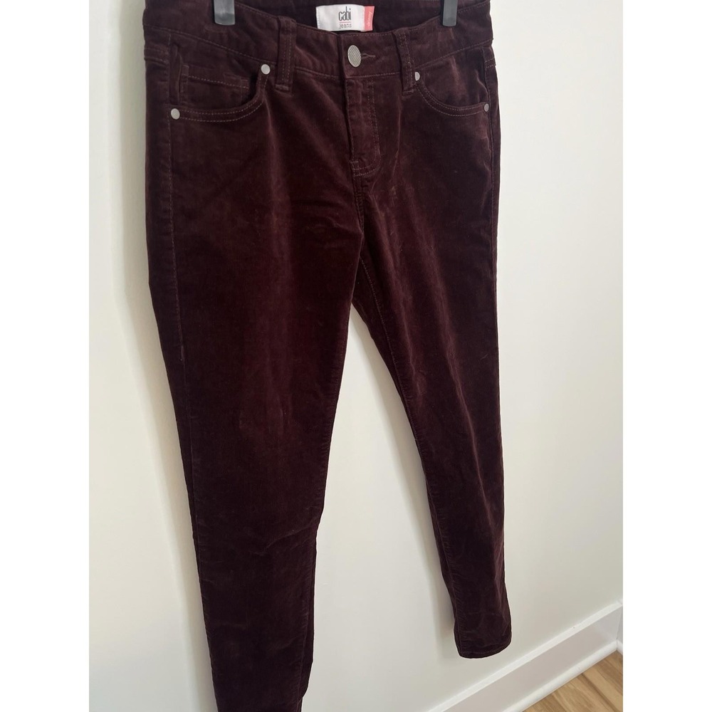 Cabi 4 Red Corduroy Velvet Skinny Jeans Emo Grunge Romantic Goth Vampire Minimal